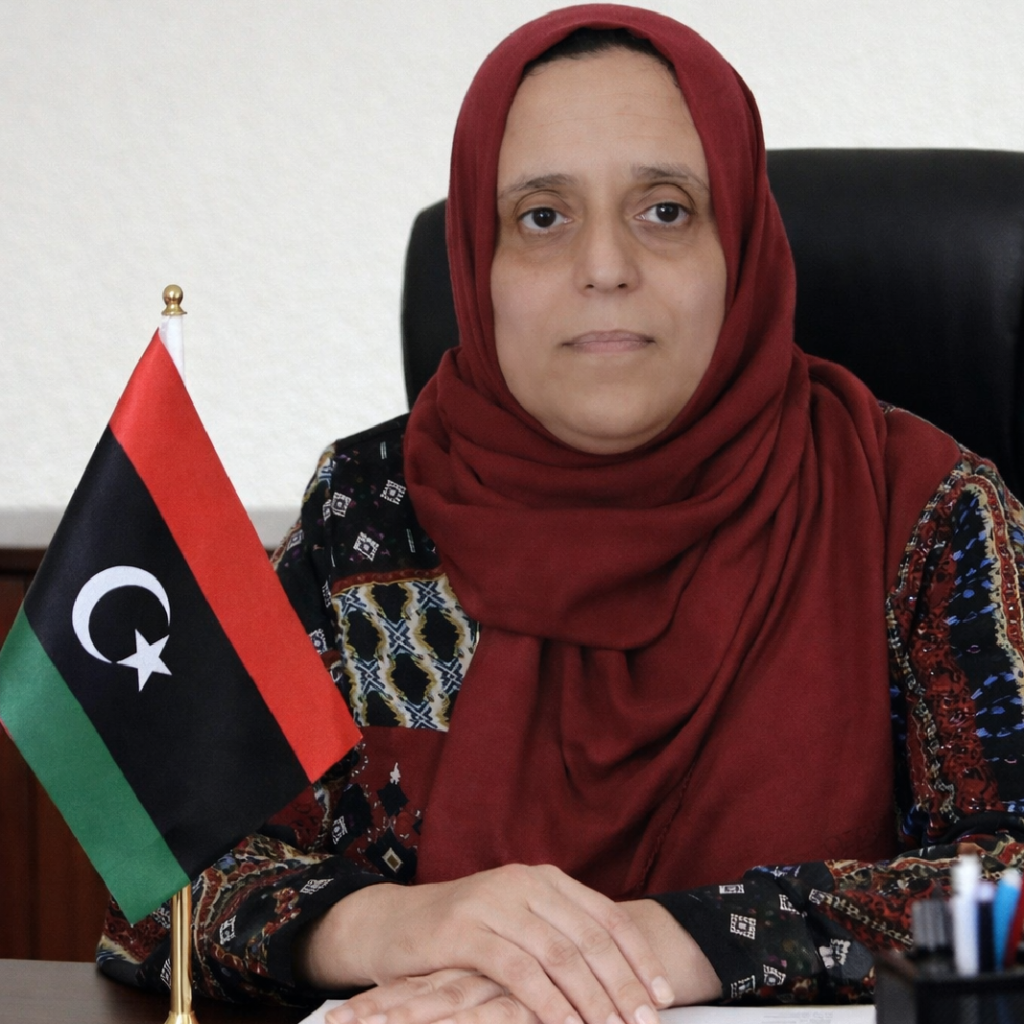 نهلة المهدي نائب رئيس مجلس الادارة لمفوضية مجتمع المدني ليبيا